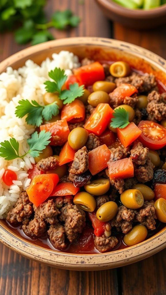 Savory Ground Beef Picadillo