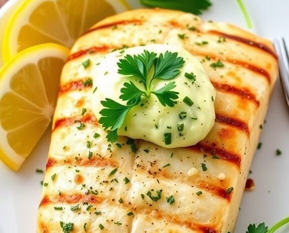 Grilled Tilapia with Savory Herb Butter