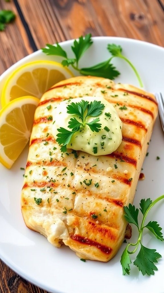 Grilled Tilapia with Savory Herb Butter Grilled Tilapia with Savory Herb Butter
