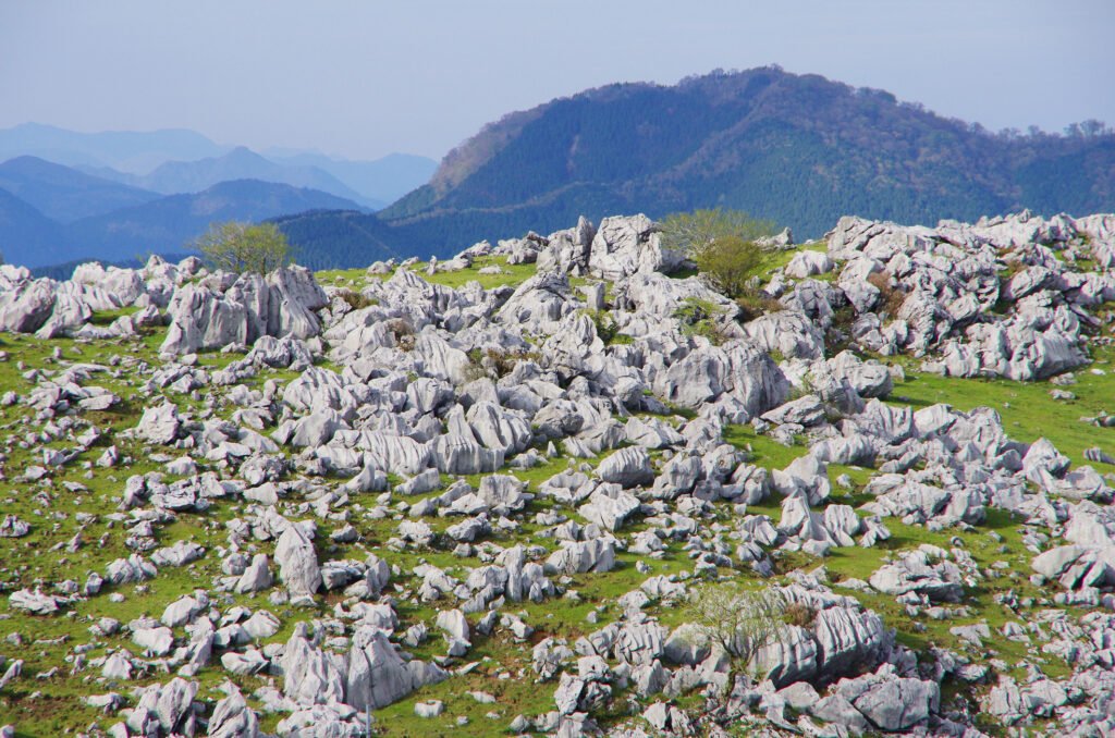 Karst Topography Called Shikoku Karst In Shikoku, Japan