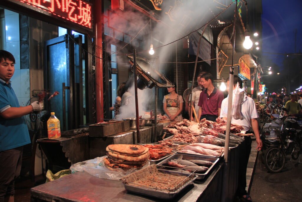 Muslim Food Street, Xi'an,China. Muslim Food Street, Xi'an,China.