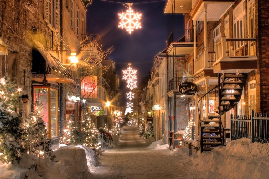 Old Quebec City By A Cold December Night
