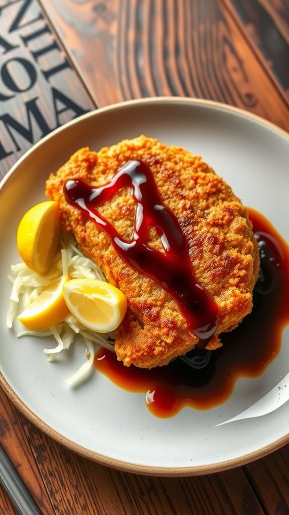Crispy Pork Katsu with Homemade Tonkatsu Sauce Crispy Pork Katsu with Homemade Tonkatsu Sauce