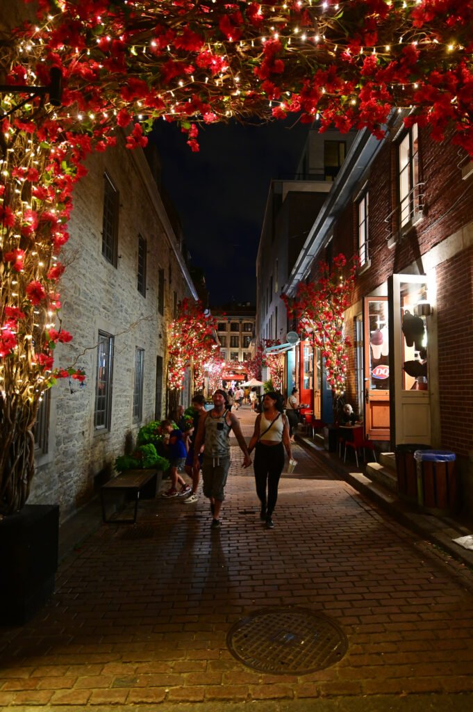 Saint-Amable Street (Rue Saint-Amable) In Old Montreal At Night