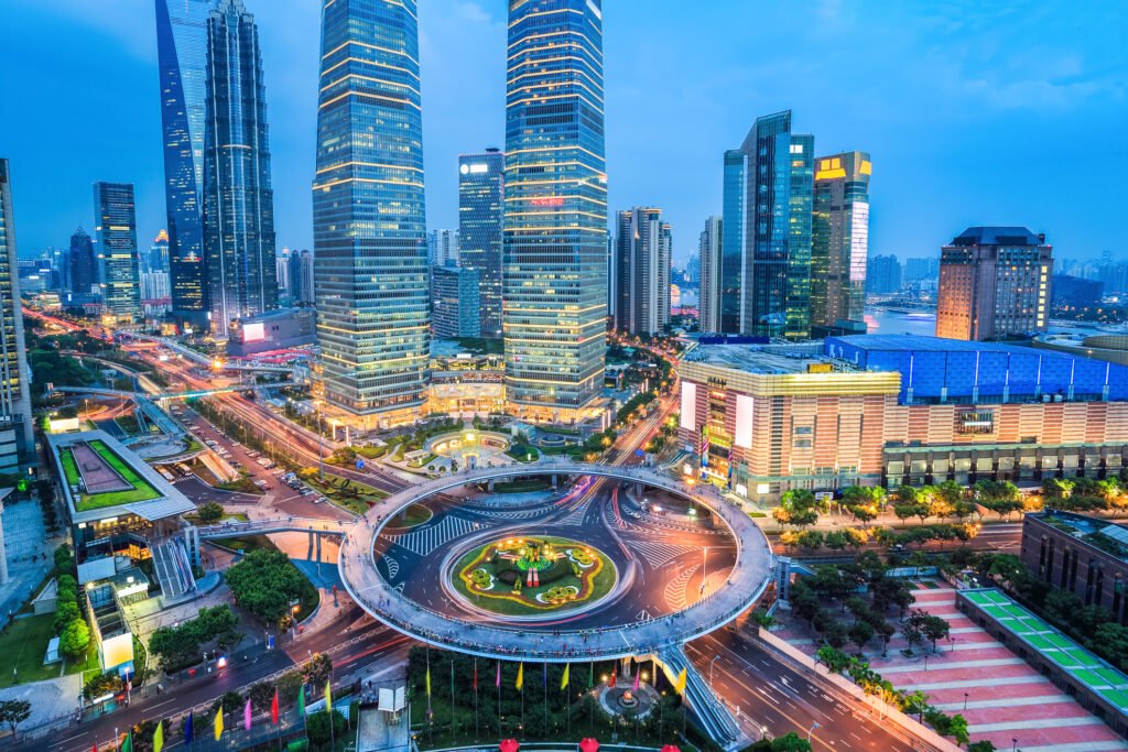 Shanghai Midtown In Nightfall Shanghai Midtown In Nightfall