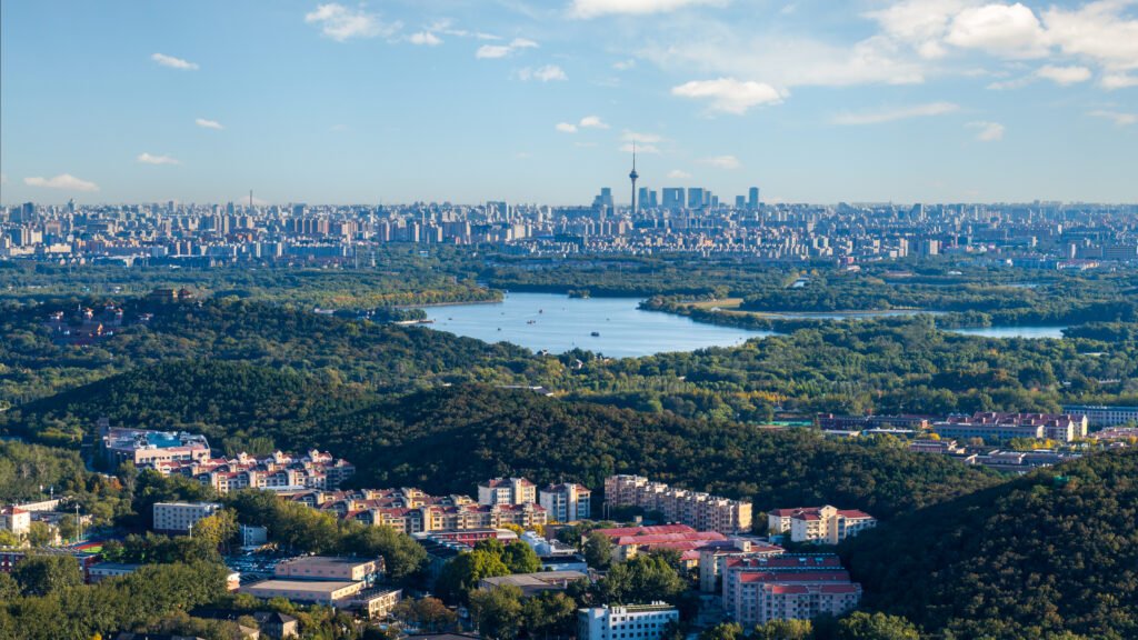 The Green And Livable Beijing City, Aerial View And Skyline.