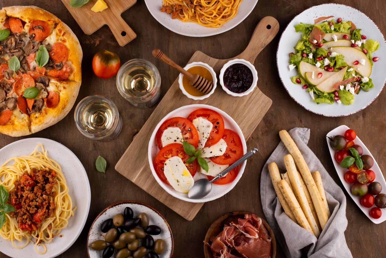 top-view-table-full-delicious-food-assortment