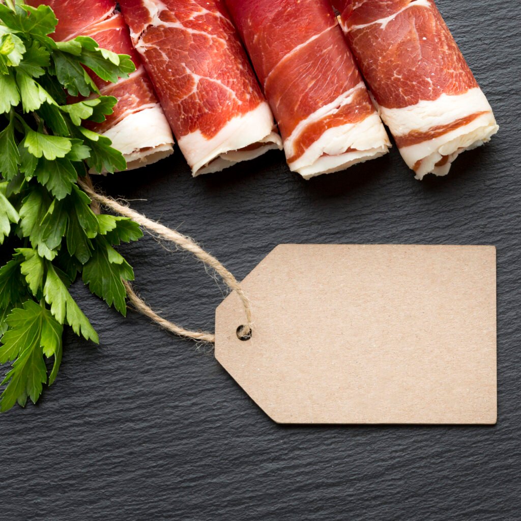 top-view-tasty-selection-pork-meat-with-parsley