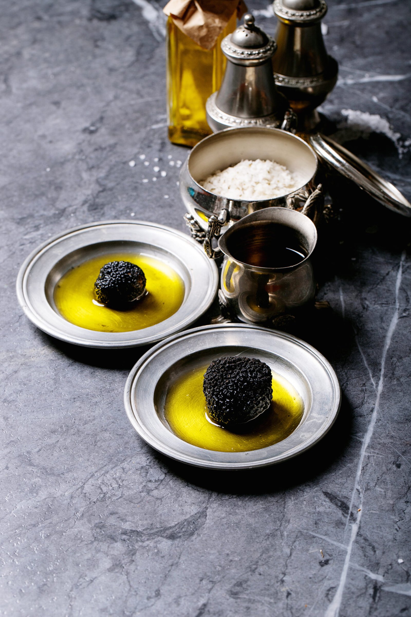 Truffle mushroom with oil