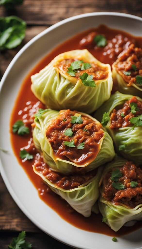 Savory Pork Stuffed Cabbage Rolls Savory Pork Stuffed Cabbage Rolls