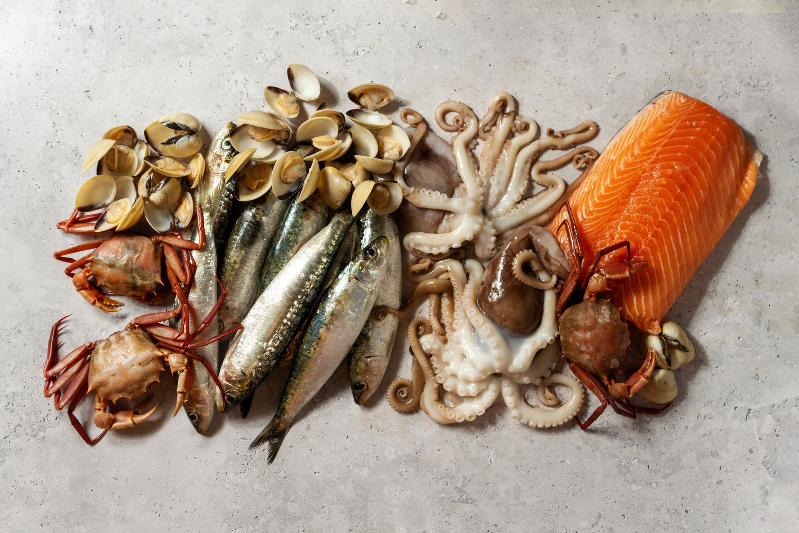 Fresh catches, tuna, octopus
