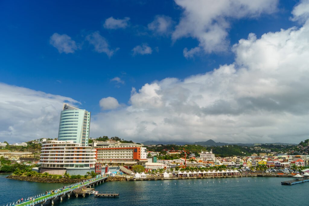 view from cruise ship of port FORT-DE-FRANCE, MARTINIQUE