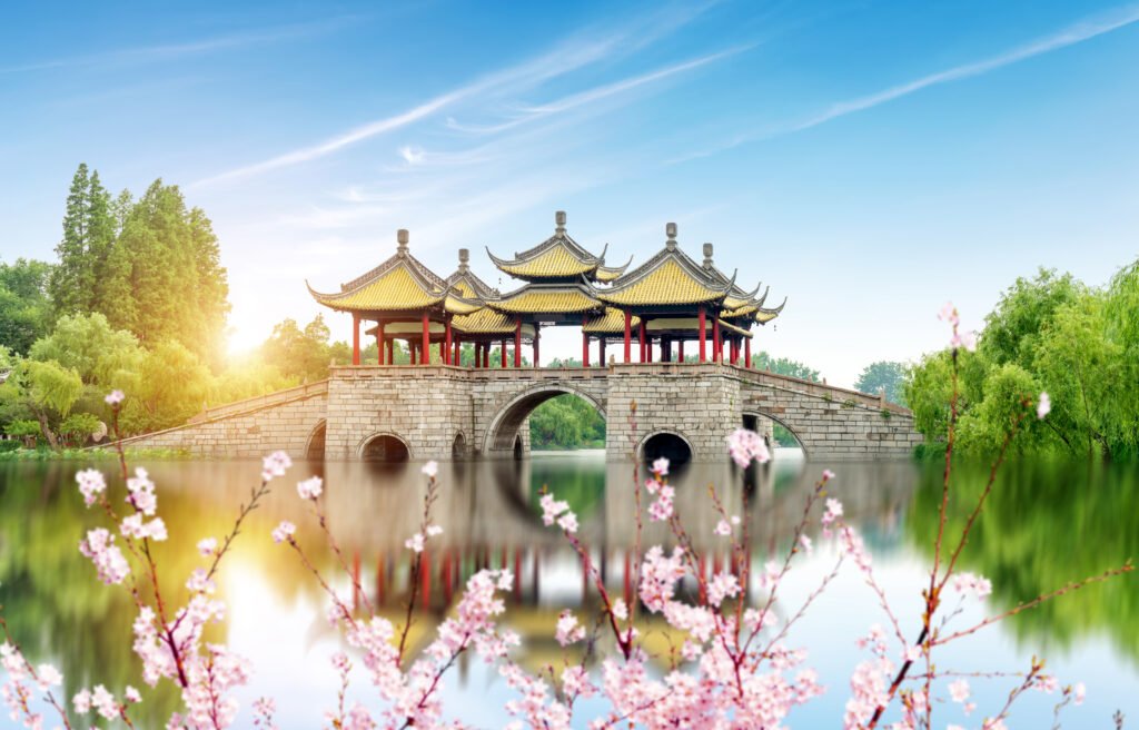 yangzhou slender west lake wuting bridge yangzhou slender west lake wuting bridge