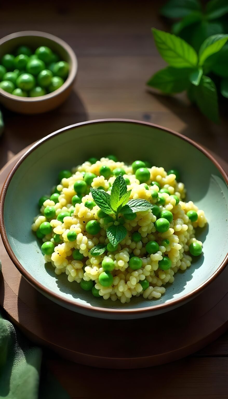 Creamy Spring Pea and Mint Risotto - Epicurean Escape