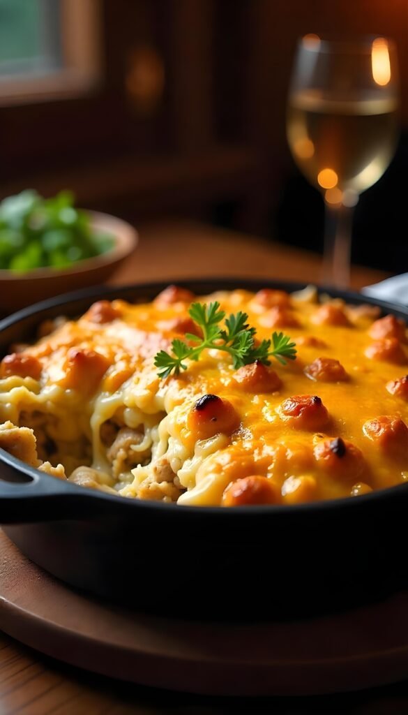 Savory Chicken and Stuffing Casserole