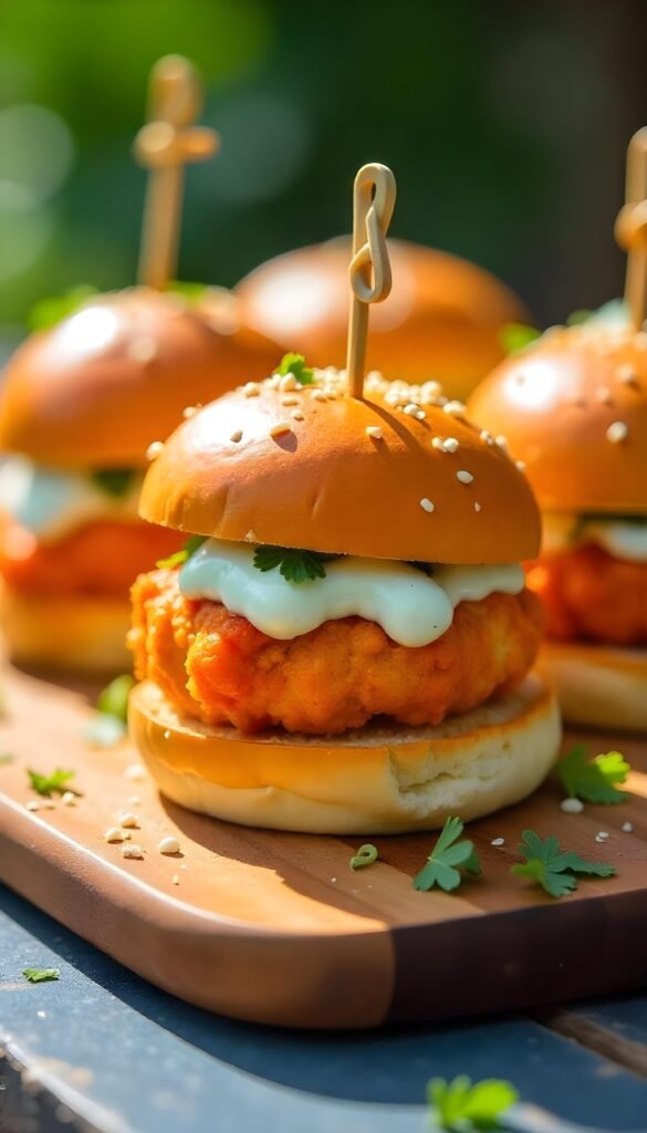 Spicy Buffalo Chicken Sliders