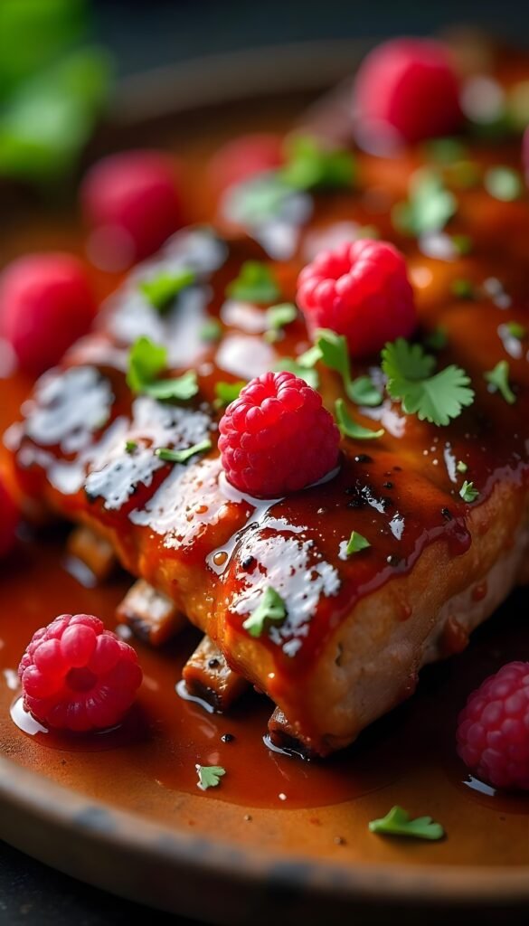 Zesty Raspberry Chipotle Glaze for Meat