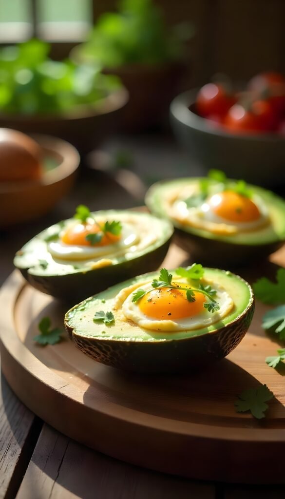 Delicious Baked Eggs in Avocado