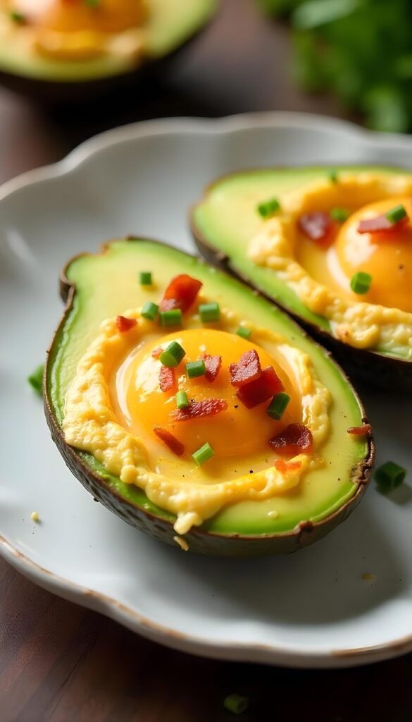 delicious Baked Eggs in Avocado