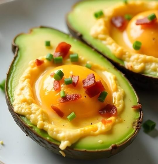 Delicious Baked Eggs in Avocado