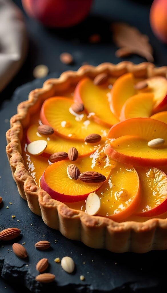Elegant Peach and Almond Tart