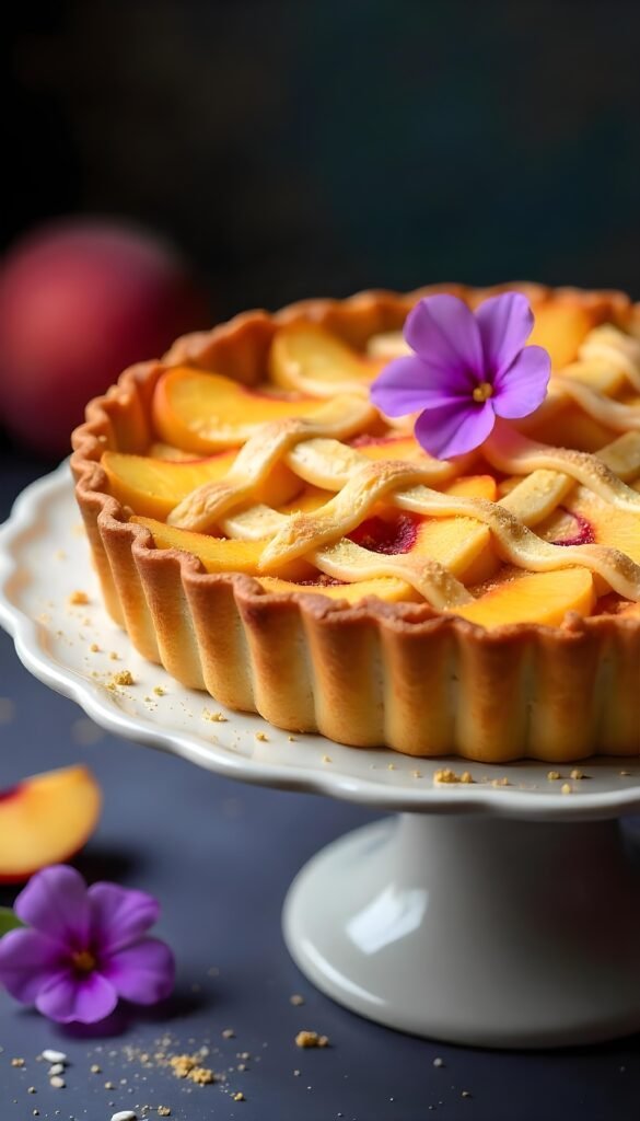 Elegant Peach and Almond Tart