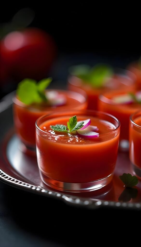 Elegant Chilled Gazpacho Shots