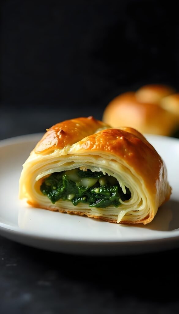 Elegant Spinach and Feta Stuffed Puff Pastry 