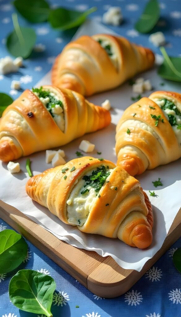 Elegant Spinach and Feta Stuffed Puff Pastry 