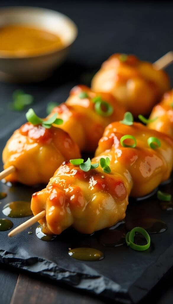 Sweet and Tangy Honey Mustard Chicken Skewers