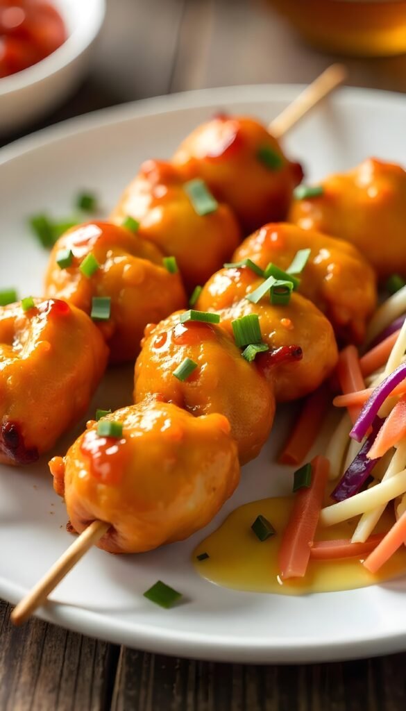Sweet and Tangy Honey Mustard Chicken Skewers