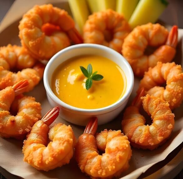 Crispy Coconut Shrimp with Tropical Pineapple Dipping Sauce