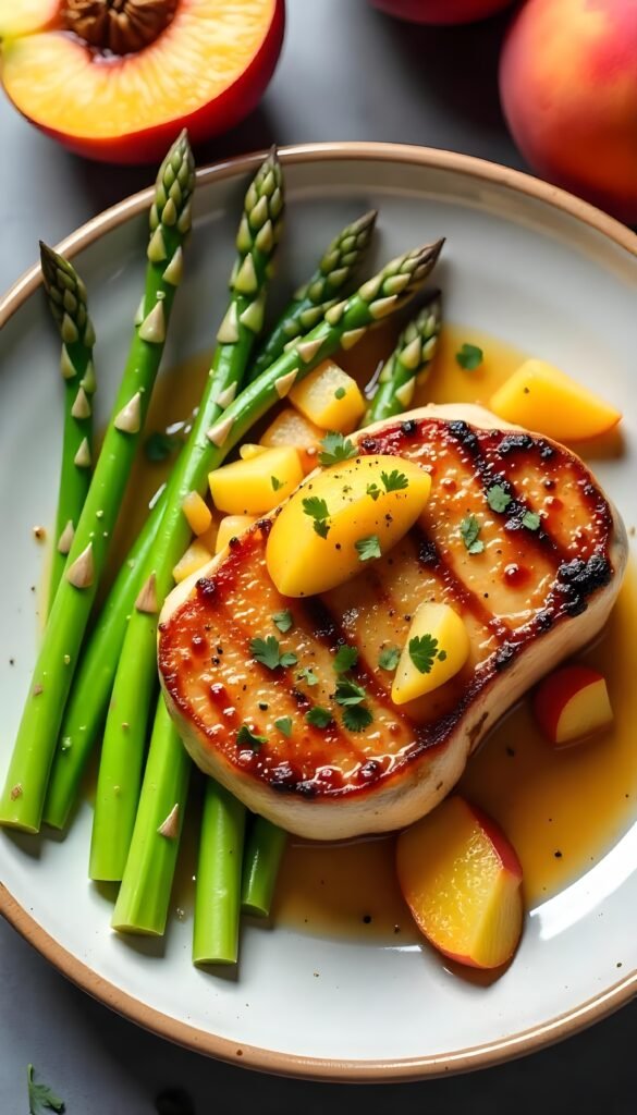 Peach Glazed Pork Chops 
