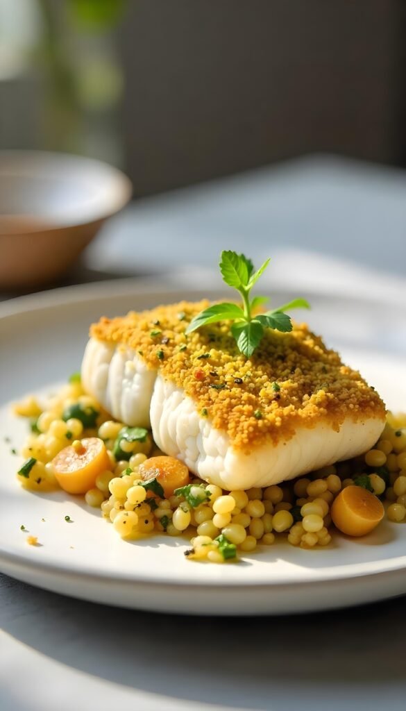 Pistachio-Crusted Halibu