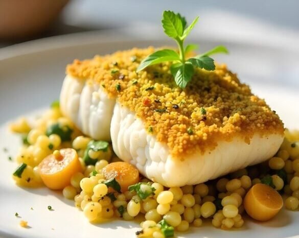 Pistachio-Crusted Halibu