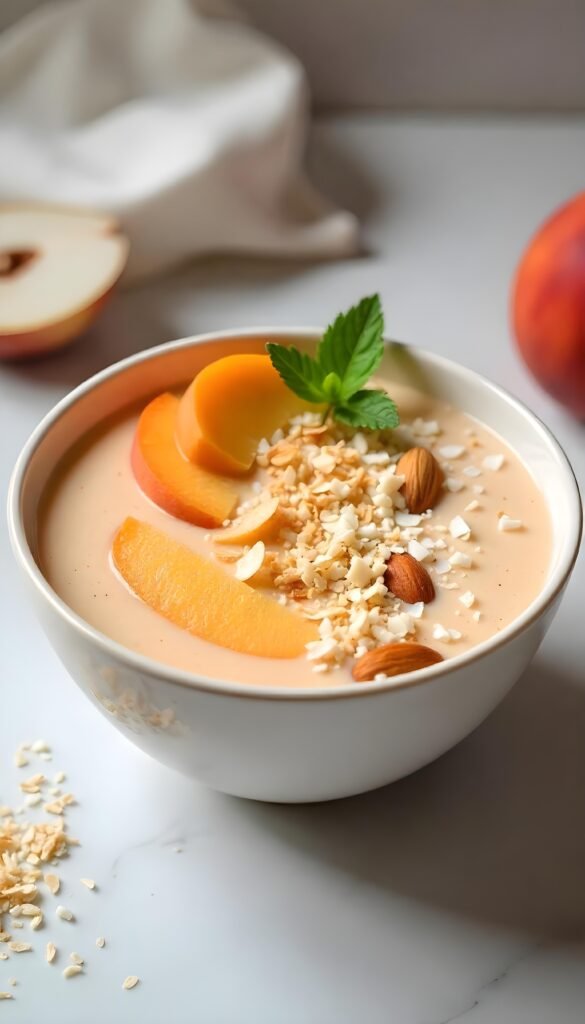  Peach and Almond Smoothie Bowl