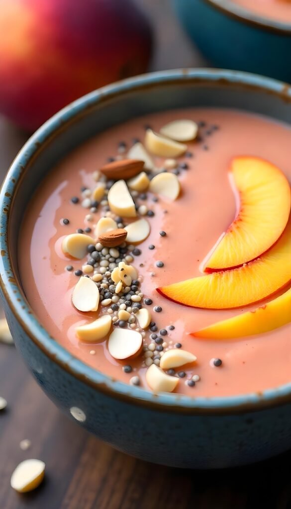  Peach and Almond Smoothie Bowl
