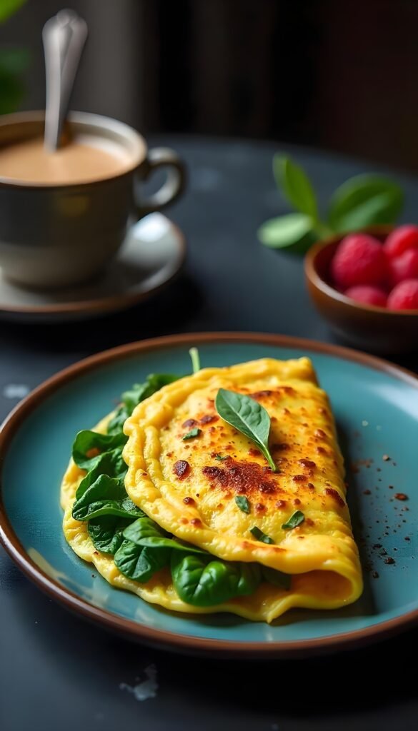 Spinach and Feta Omelette