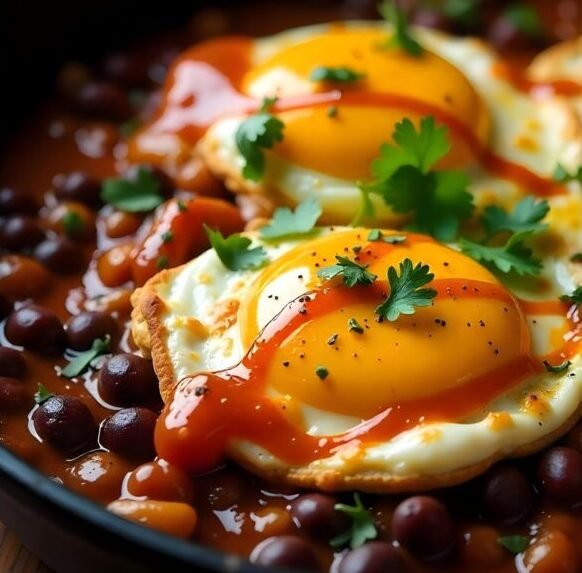 Huevos Rancheros with Black Beans