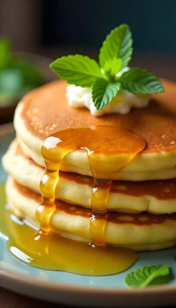 Margarita Pancakes with Tequila Syrup