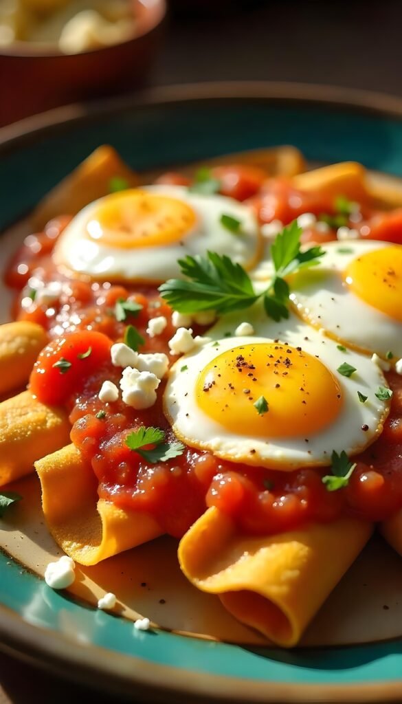 Chilaquiles with Fried Eggs
