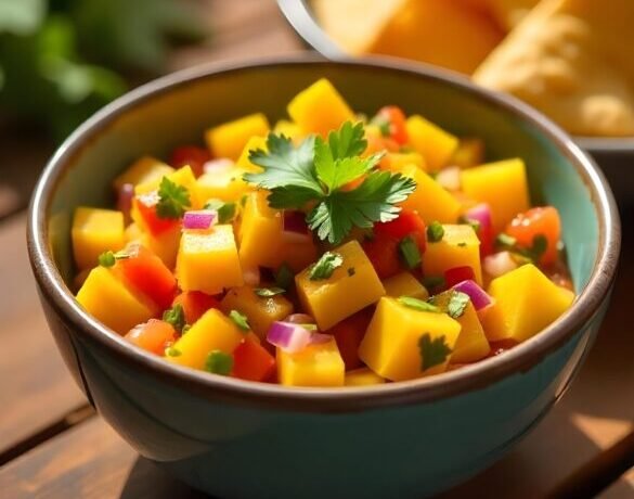 Mango Salsa with Crispy Tortilla Chips