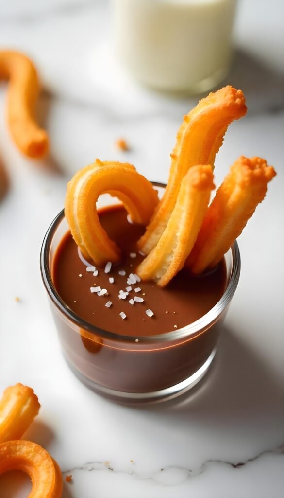 Delicious Churros with Chocolate Dipping Sauce