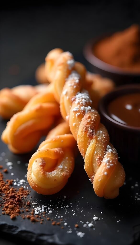 Delicious Churros with Chocolate Dipping Sauce