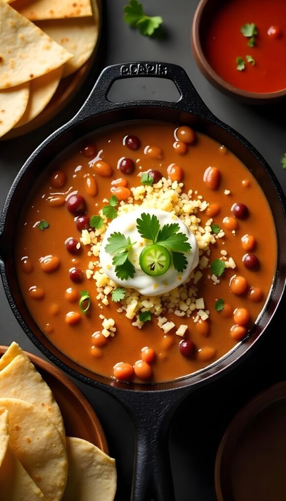 Delicious Refried Beans with Queso Fresco