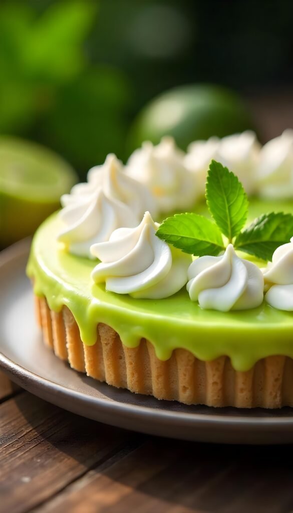 Zesty Key Lime Tart with Whipped Cream