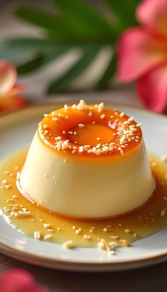 Creamy Coconut Flan with Toasted Coconut