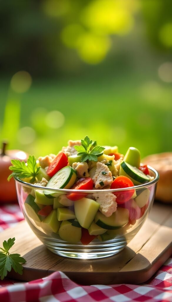 Savory Turkey Salad with Fresh Vegetables