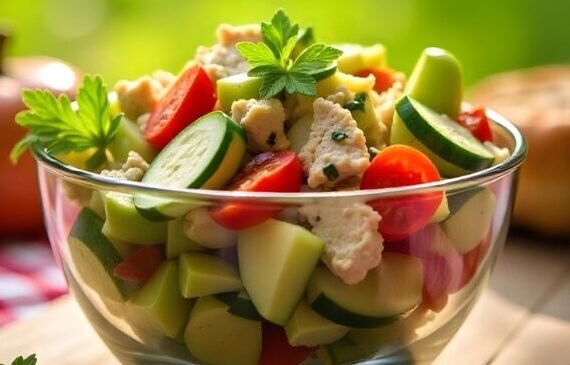 Savory Turkey Salad with Fresh Vegetables