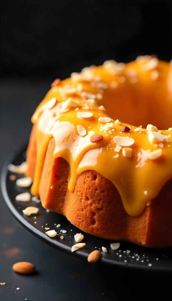 Almond Cake with Orange Glaze Almond Cake with Orange Glaze